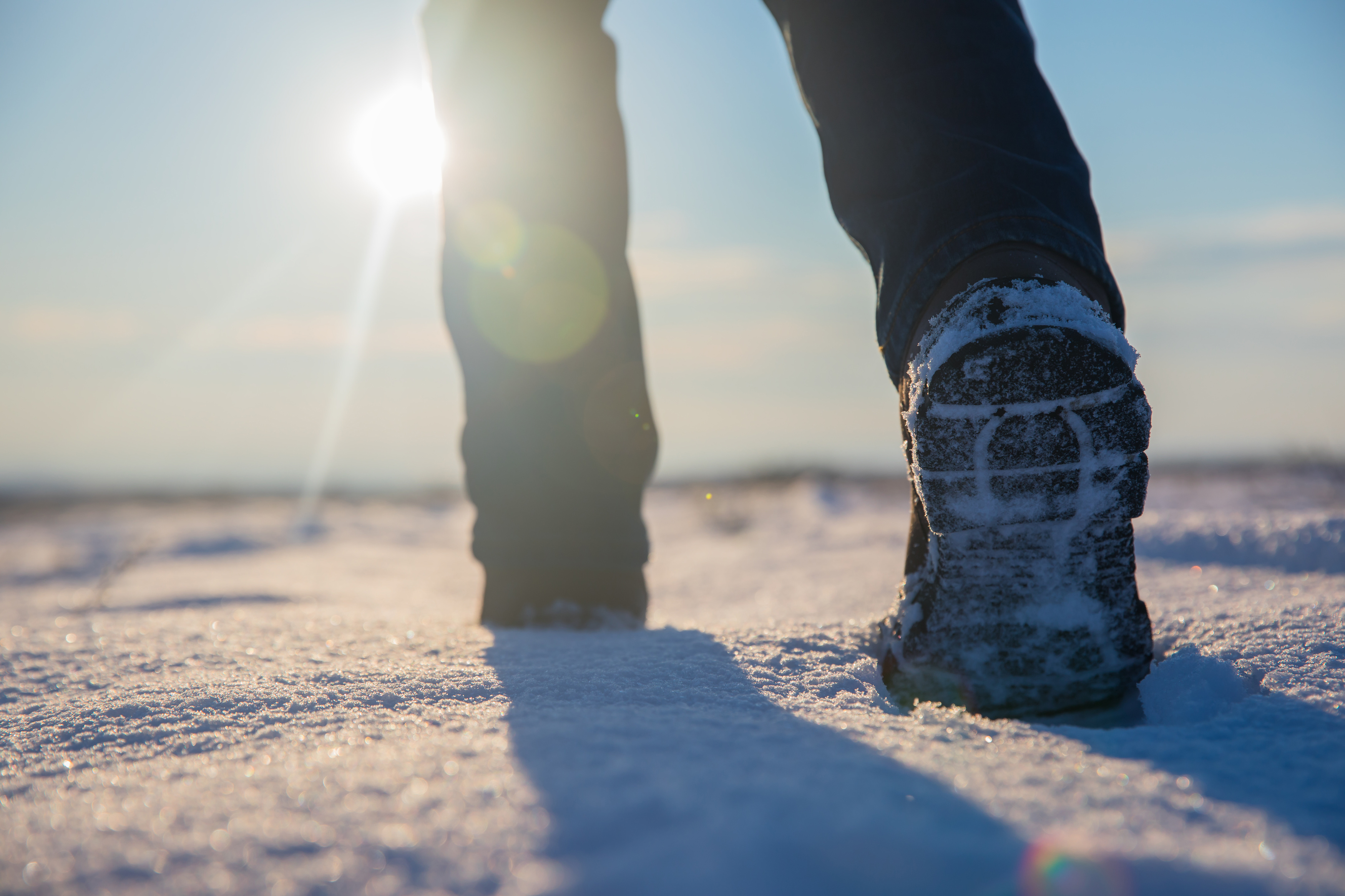 Walking through the snow